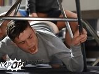 While At The College Library Jock Felix Fox Got His Dick Sucked By His Best Friend Ryan Bailey - TWINKPOP library gay college