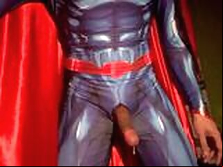Superman jerk off and cumshot. jerk gay superman